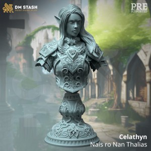 Popiersie Celathyn, Fey Elf Paladin - DM Stash