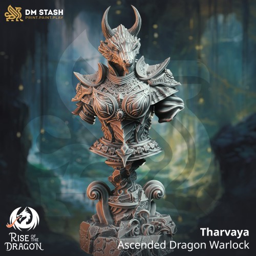 Tharvaya – Ascended Dragon Warlock Bust.jpg