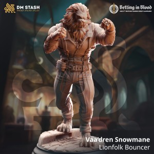 Vaa’dren Snowmane, Lionfolk Bouncer - DM Stash